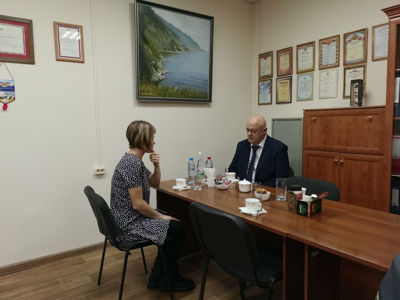 Встреча с семьей, погибшего сотрудника в зоне СВО